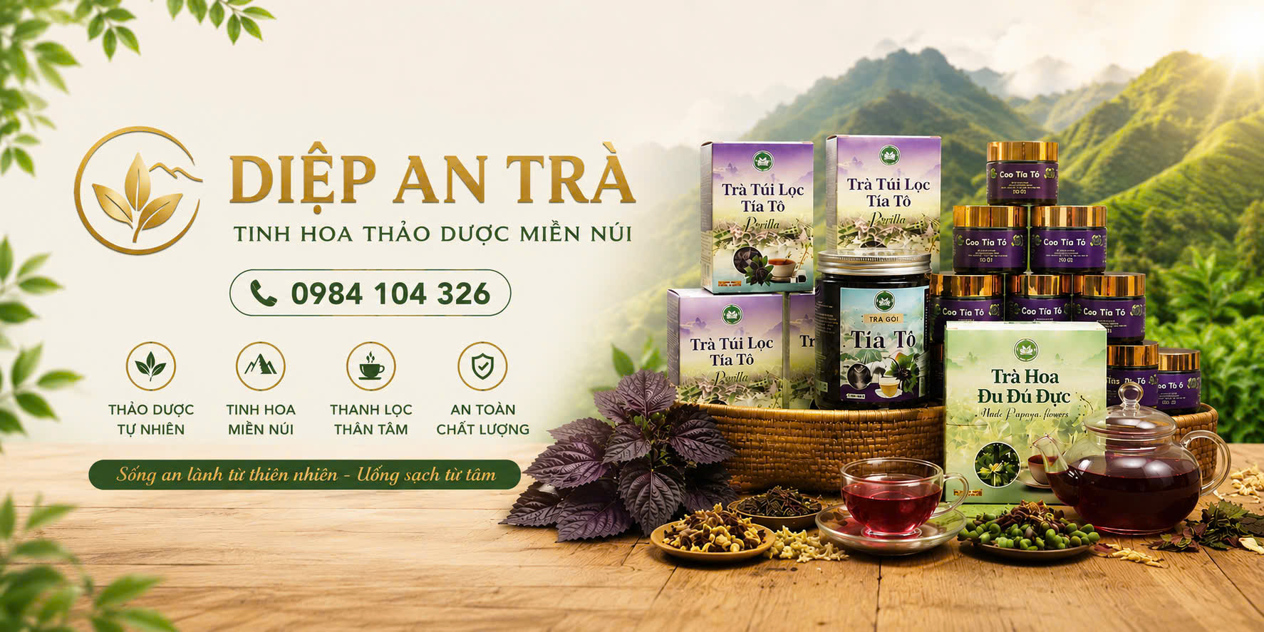 Diệp An Trà — Tinh Hoa Thảo Dược Miền Núi